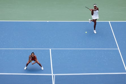 Venus Williams and Leylah Fernandez play successful nan US Open women’s doubles.