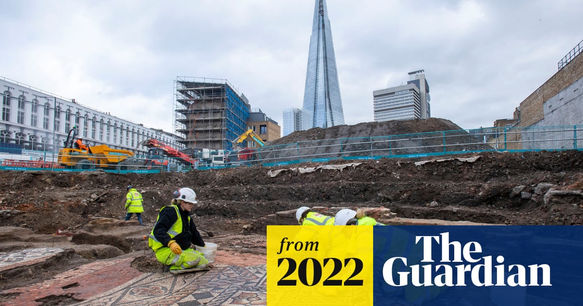 Lavish Roman mosaic is biggest found in London for 50 years