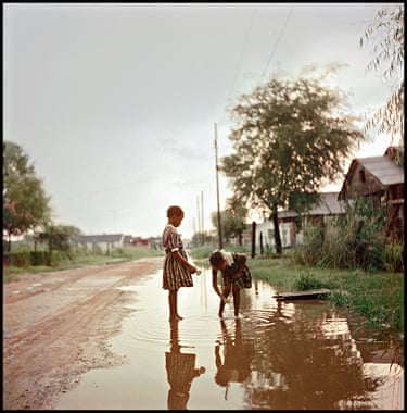 Untitled, Alabama, 1956Parks employed a handheld, twin lens Rollieflex camera to photograph the daily lives of the Thornton family and their extended relatives, among them the Causey and Tanner families. His camera selection and decision to shoot in colour resulted in the carefully composed, lush, square format images in the exhibition.