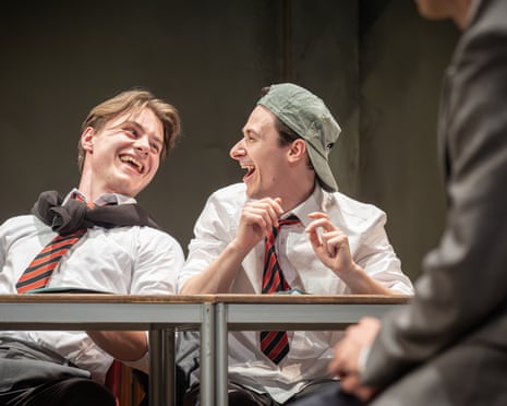 Archie Christoph-Allen and Curtis Kemlo laughing in the history boys