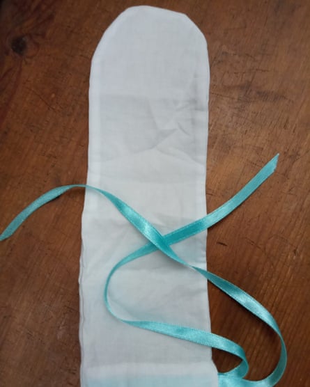 A replica linen condom which features in the tour