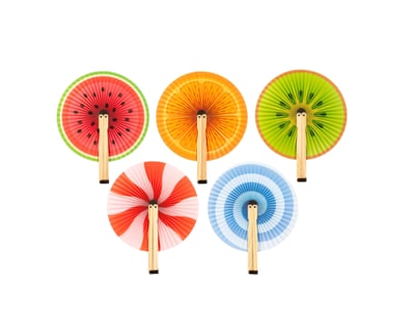 Kikkerland Folding handheld Paper Fan, Assorted