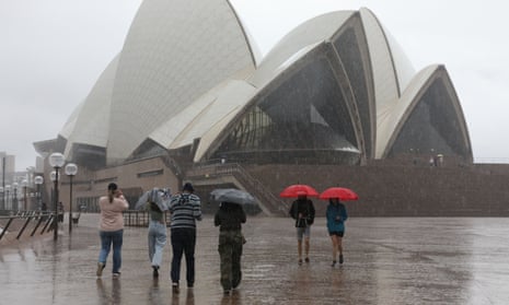 Rain at Sydney Opera House