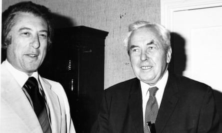 Michael Freedland with the Labour politician Harold Wilson