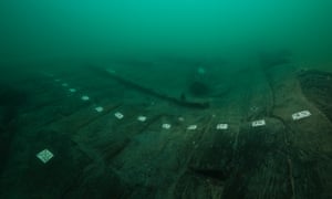 The wooden hull of ship 17.