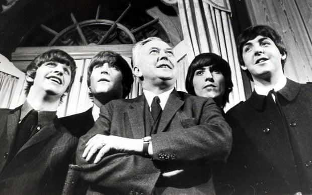 The fifth Beatle? Harold Wilson with the Fab Four in 1964. When he became prime minister, he proposed MBEs.