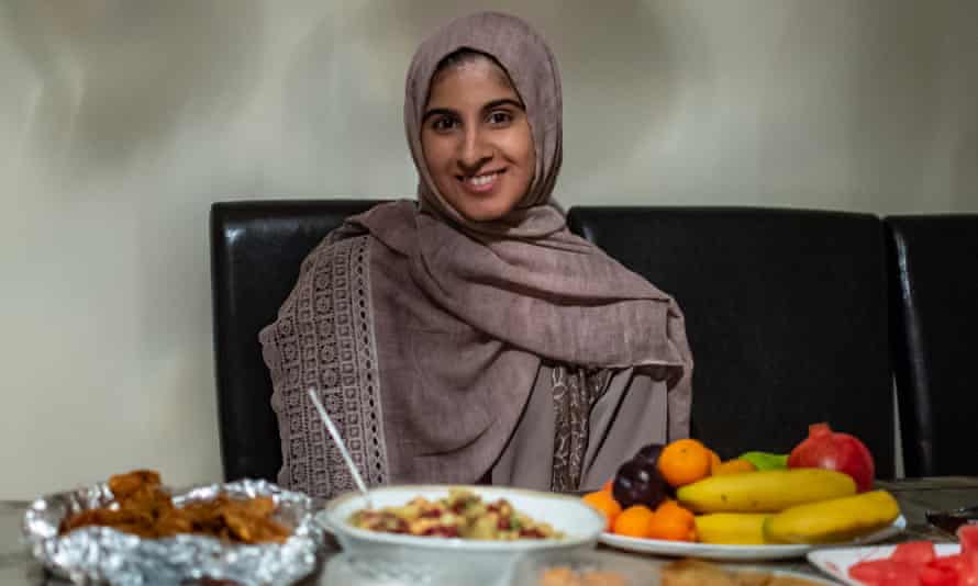 Mara Whyte breaks her fast for her evening meal