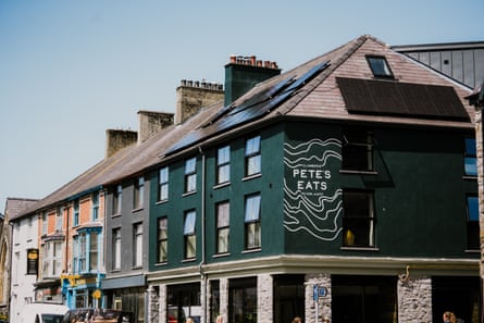 Cafe in a terrace in a village in Wales