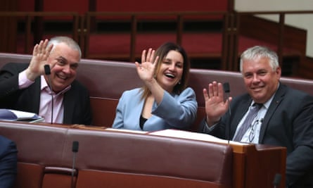 Senators Stirling Griff, Jacqui Lambie and Rex Patrick