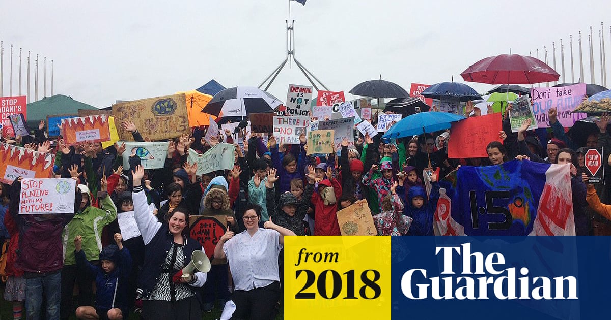 Hundreds of students striking over climate change descend on parliament