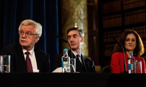 David Davis, Jacob Rees-Mogg MP and Theresa Villiers attend an Institute of Economic Affairs (IEA) panel discussion to launch their latest Brexit report.