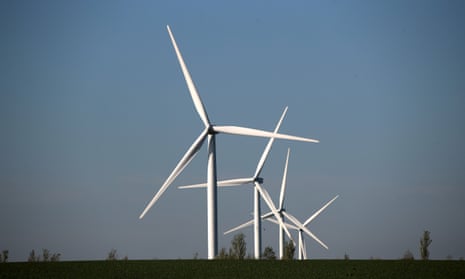 Wind turbines at Chelveston, Northamptonshire.