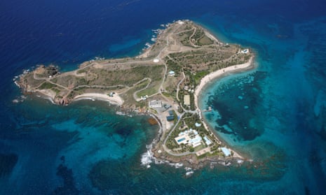 An aerial view of Little St James, part of the US Virgin Islands. 