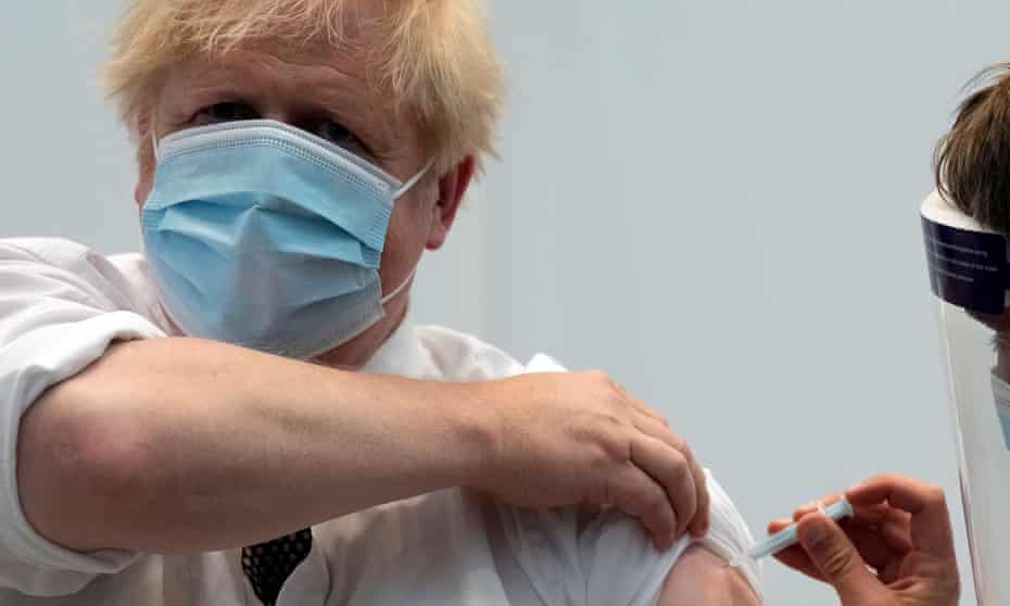 Boris Johnson receives his second dose of the Covid vaccine