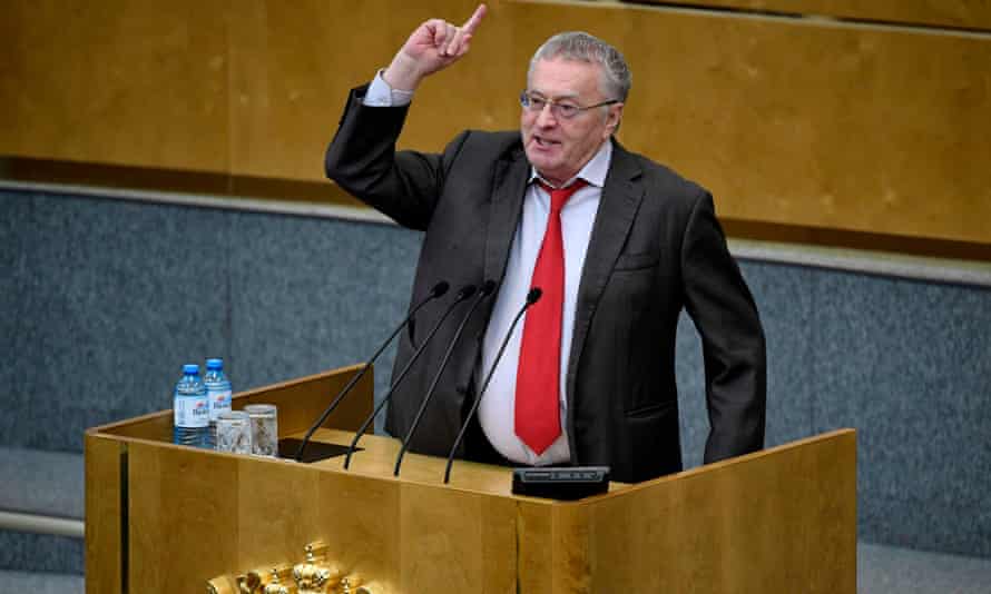 Vladimir Zhirinovsky, addressing members of the State Duma, the lower house of the Russian parliament, in Moscow, 2020.