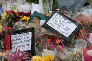 The Sarah Everard memorial on Clapham Common