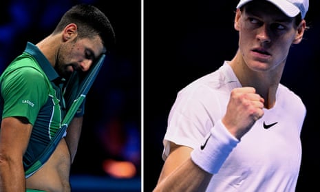 ATP Finals: Jannik Sinner brings Novak Djokovic's winning streak to an end  – video | Novak Djokovic | The Guardian