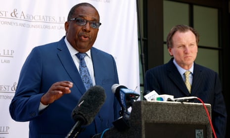 Texas state senator Royce West, the attorney for Rashee Rice speaks alongside attorney Craig Capua during a news conference on Thursday in Dallas.
