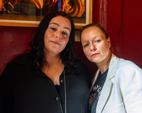 Jenni Fagan and Samantha Morton photographed at the Union Club in London, August 2024