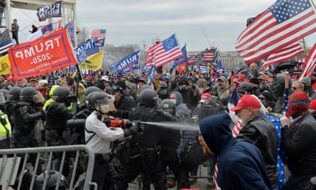 Trump supporters clash with police and security forces as they try to storm the US Capitol on January 6.