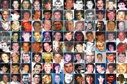 Composite of photographs of 96 of the victims.