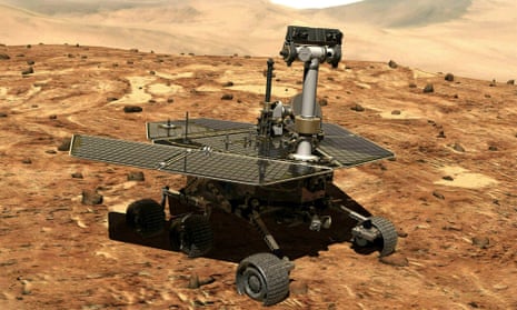 The rover Opportunity on the surface of Mars.