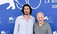 Adam Driver, with Michael Mann, right, at the Venice Film Festival, 31 Aug 2023