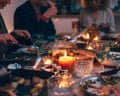 Group of people at a dinner party