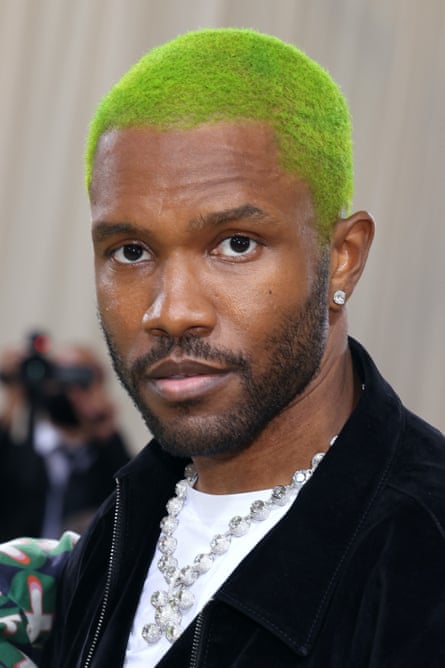 Frank Ocean attends the 2021 Met Gala benefit "In America: A Lexicon of Fashion" at Metropolitan Museum of Art wearing his one-off necklace designed by Homer. (Photo by Taylor Hill/WireImage)