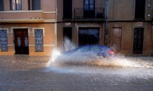 Heavy rain brought flash floods to Valencia