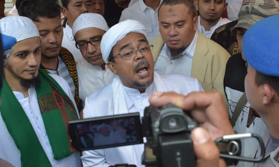 Rizieq Shihab, the leader of the Indonesian hardline Muslim group FPI.