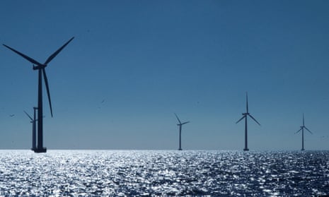 Turbines at Ørsted’s offshore windfarm near Nysted, Denmark.