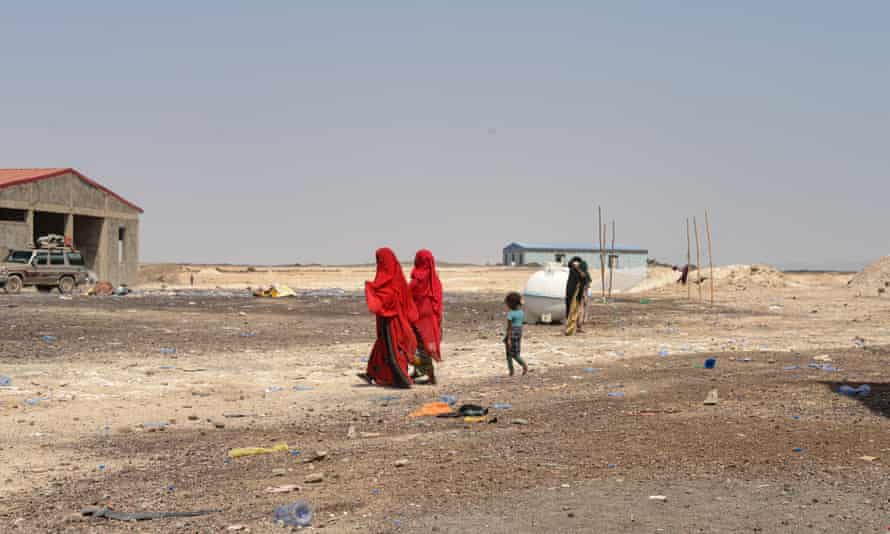 A camp for internally-displaced persons in Afdera, Afar