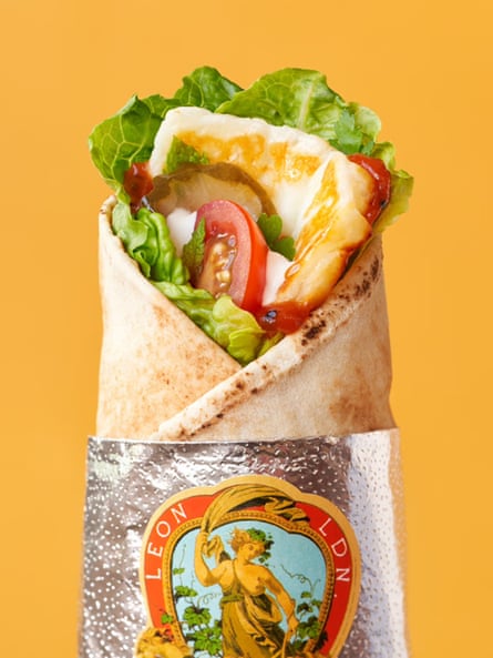 Leon halloumi wrap