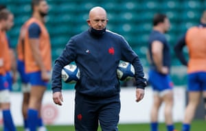 France assistant coach Shaun Edwards during the warm up.