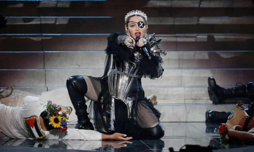 Madonna performed two tracks during the final’s halftime show.