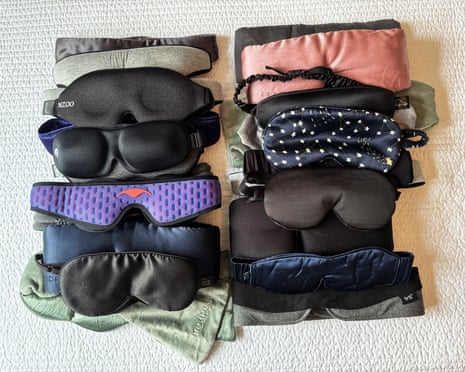 Sleep Masks Lined Up For Testing