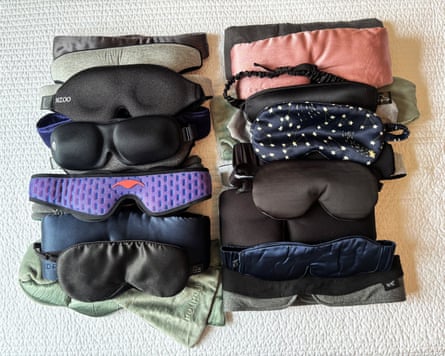 Sleep Masks Lined Up For Testing