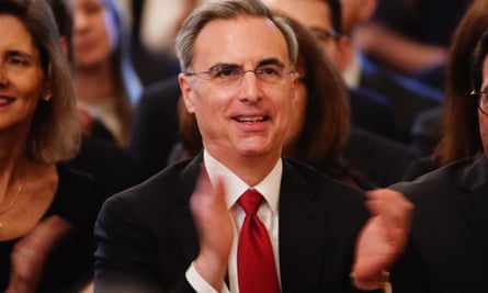 White House counsel Pat Cipollone applauded Trump a day after he was acquitted in his impeachment trial in February 2020.