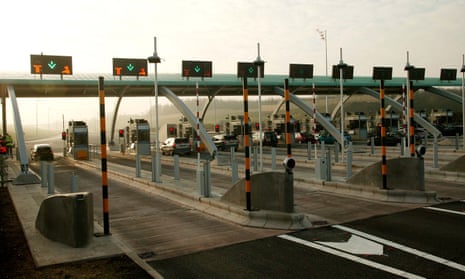 Weeford Park toll plaza on the M6 motorway