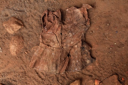 A dress found at an exhumation site in the village of El Mozote, El Salvador, in 2017.