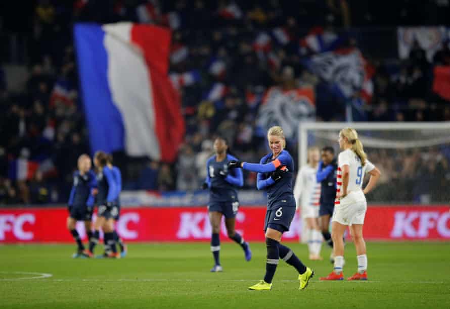 France’s Amandine Henry celebrates their second goal.