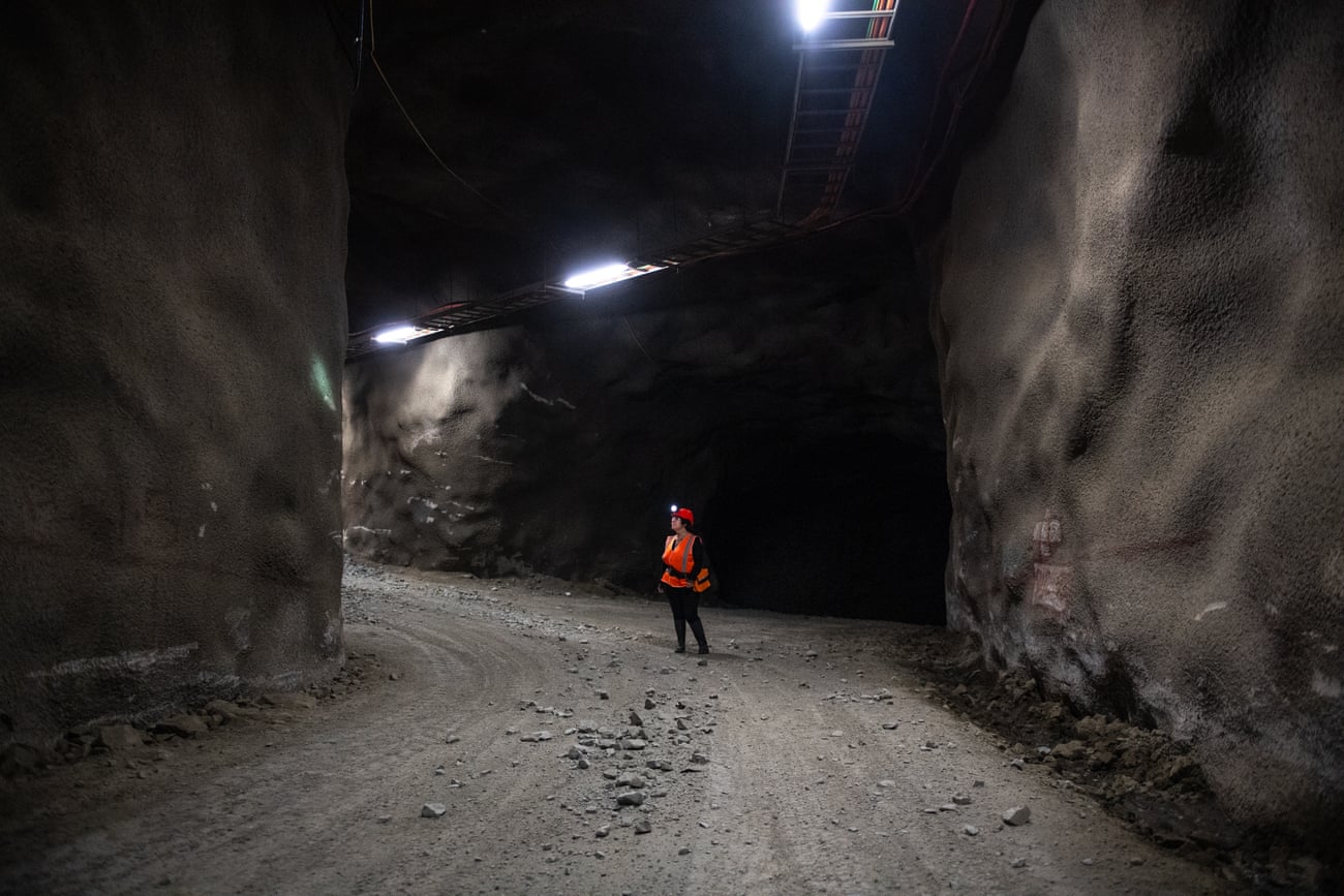 Prof Elisabetta Barberio near the entrance to the Stawell Underground Physics Laboratory