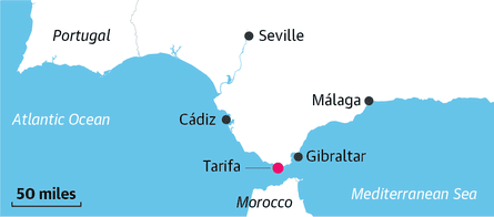 Map Tarifa, Spain