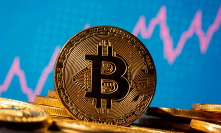 A representation of virtual currency Bitcoin