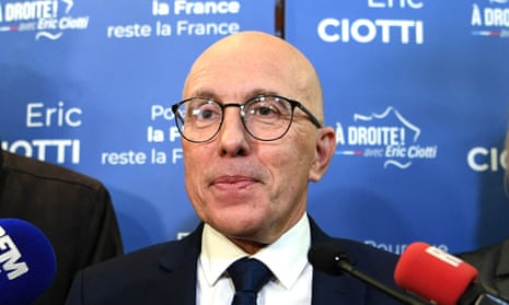 Éric Ciotti, 56, a politician from Nice who is famous for his hardline views on Islam and immigration, went from outsider to the surprise top position. 