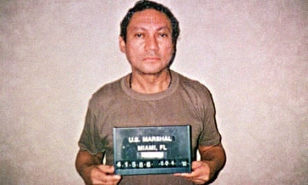 Manuel Noriega in custody in Miami in 1990.