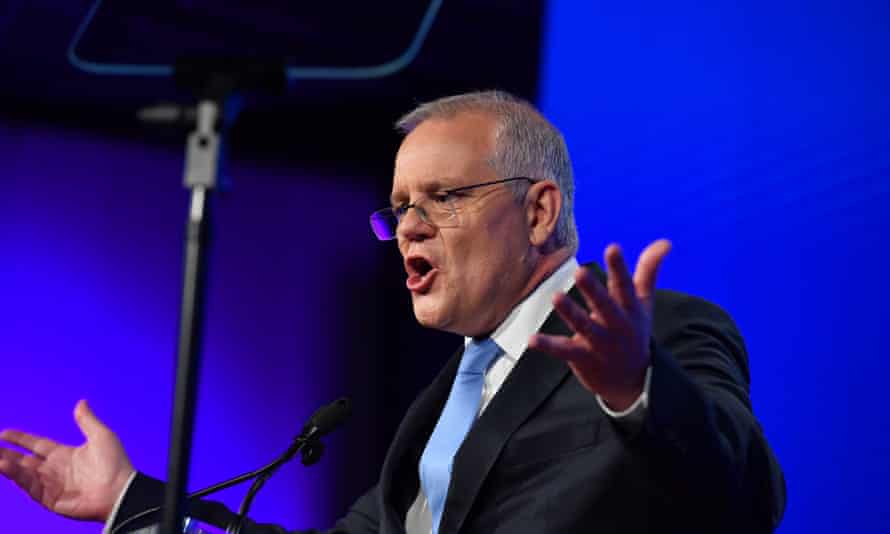 Federal election 2022 live: Coalition minister admits ‘bump’ in house prices from super policy ‘in the short term’ | Australian election 2022 1 Prime minister Scott Morrison at the Liberal party campaign launch on Sunday.