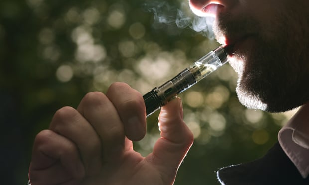Man smoking an e-cigarette
