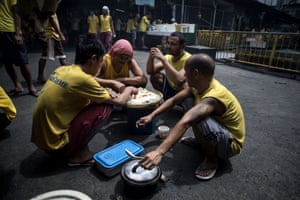 Prisoners eating their lunch